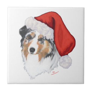 Australian Shepherd Weihnachten Fliese