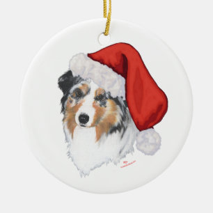 Australian Shepherd Weihnachten Keramikornament