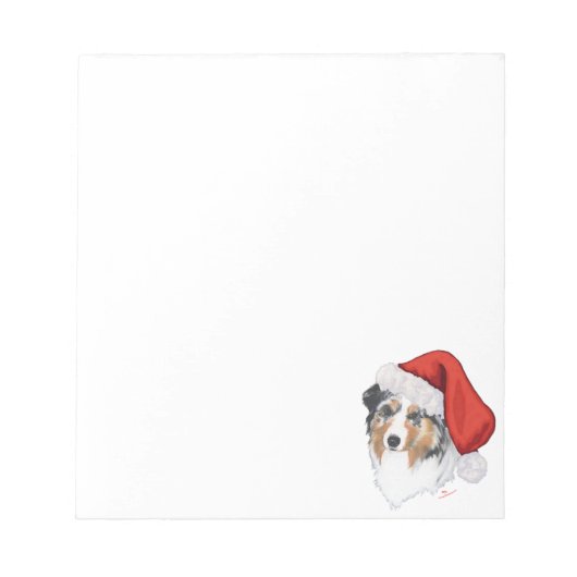 Australian Shepherd Weihnachten Notizblock (Vorderseite)