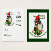 Australian Shepherd Weihnachtsgeschenke Name Tags (Vorne & Hinten)