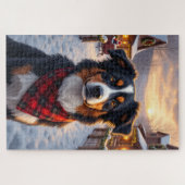 Australian Shepherd Weihnachtskunst Puzzle (Horizontal)