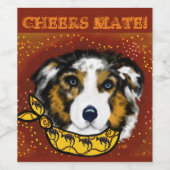 AUSTRALIAN SHEPHERD WEINETIKETT (Einzelnes Label)