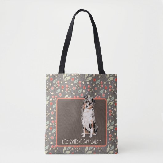 AUSTRALIAN Shepherd Will eine Wandertasche Tasche (Vorderseite)