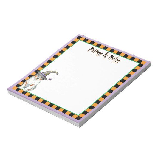 Australian Shepherd Witch Notizblock (Rotiert)