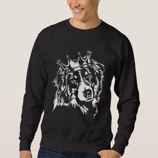 Australian Shepherd with crown herder dog mom Sweatshirt (Vorderseite)