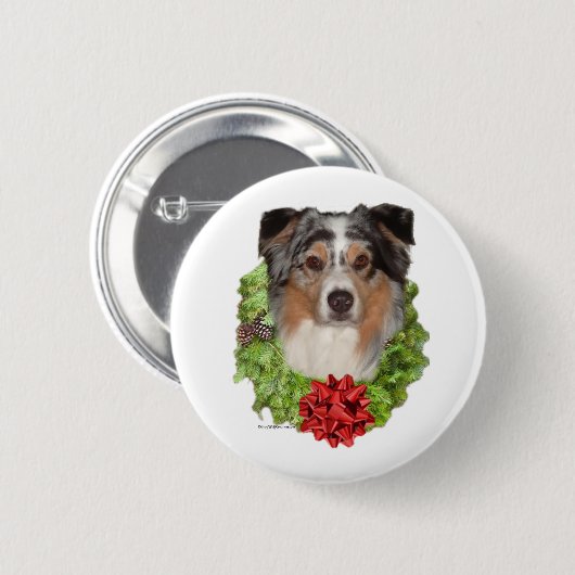 Australian Shepherd Wreath - Button (Vorne & Hinten)