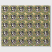 Australian Shepherd Wreath Geschenkpapier (Flach)
