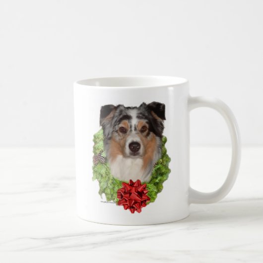 Australian Shepherd Wreath Kaffeetasse (Rechts)