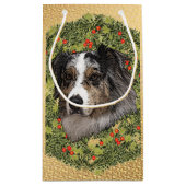 Australian Shepherd Wreath Kleine Geschenktüte (Rückseite)
