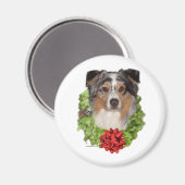 Australian Shepherd Wreath - Magnet (Vorderseite/Rückseite)