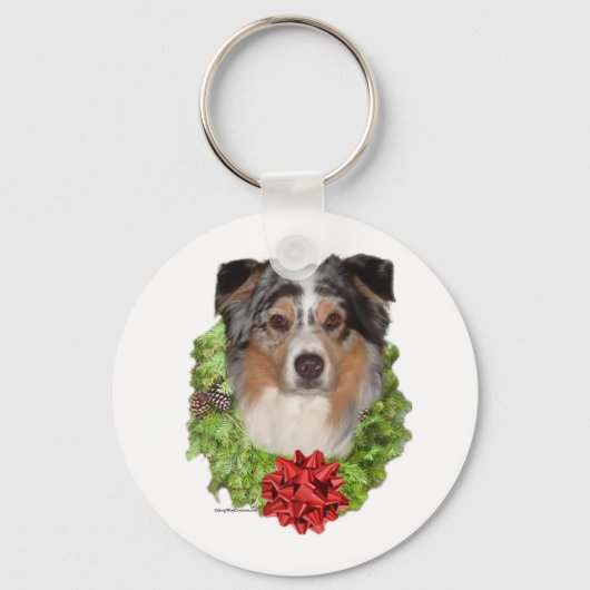 Australian Shepherd Wreath - Schlüsselanhänger (Vorderseite)