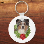 Australian Shepherd Wreath - Schlüsselanhänger (Vorderseite)