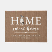 Australian Shepherd Zuhause Sweet Zuhause Doormat Fußmatte (Vorderseite)