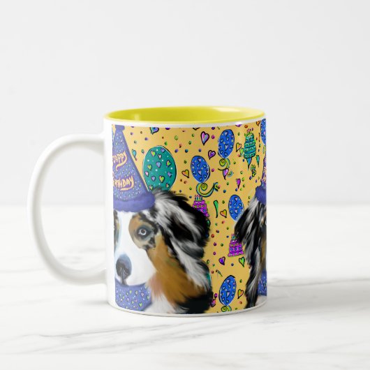 AUSTRALIAN SHEPHERD ZWEIFARBIGE TASSE (Links)