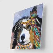 AUSTRALIAN SHEPHERDA Watch Quadratische Wanduhr (Winkel)