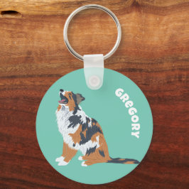 Australian Shepherds Aussie Dogs Personalized Schlüsselanhänger