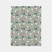Australian Shepherds Florals Blanket - aussie dog Fleecedecke (Vorderseite)