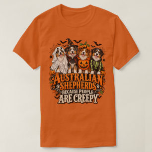 Australian Shepherds Leute Gruselige Halloween Hun T-Shirt