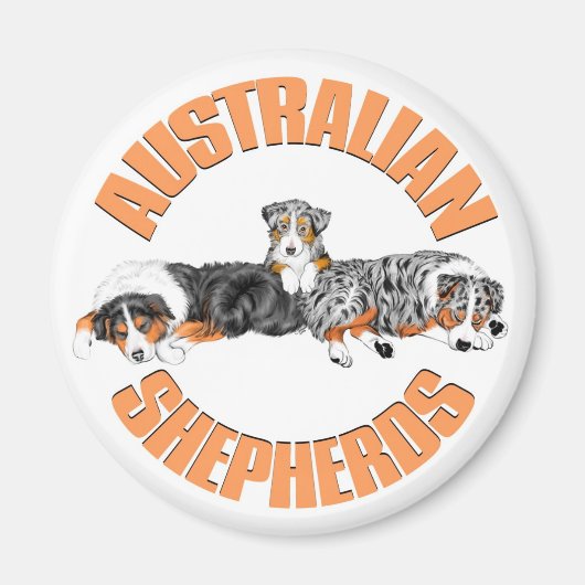 Australian Shepherds Magnet (Vorne)