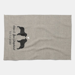 Australian Shepherds mit Herz und Text Handtuch