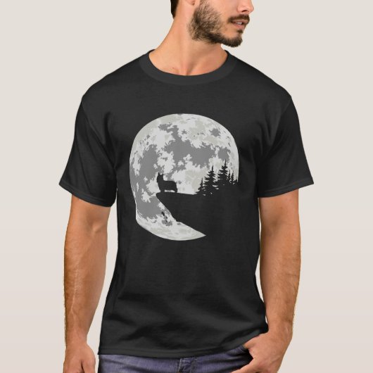 Australian Silky Terrier Apparel And Moon Hallowe T-Shirt (Vorderseite)