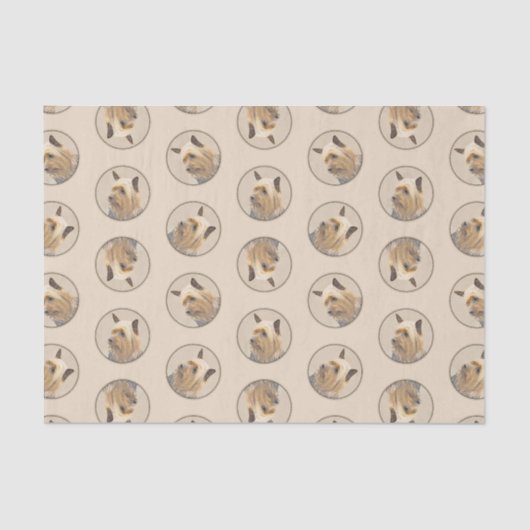 Australian Silky Terrier Painting Original Dog Art Seidenpapier (Vorderseite)