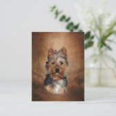 Australian Silky Terrier Postkarte (Stehend Vorderseite)