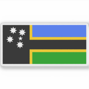 Australian South Sea Islanders Fahne, Com. Austral Aufkleber