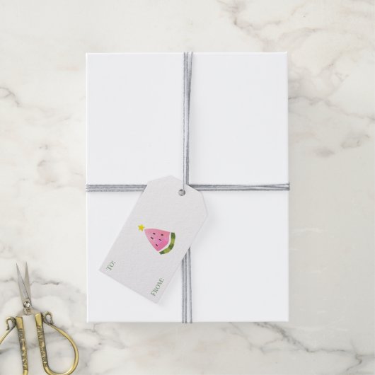 Australian Summer Watermelon Christmas Tree  Geschenkanhänger (Mit Garn)