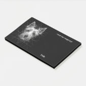 Australian Terrier Abstrakt Art Dog Name Post-it Klebezettel (angewinkelt)