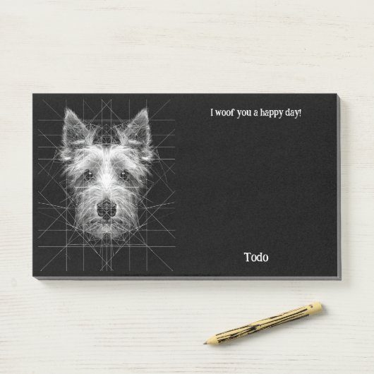 Australian Terrier Abstrakt Art Dog Name Post-it Klebezettel (Auf Schreibtisch)