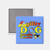 Australian_Terrier_Agility Magnet (Vorderseite/Rückseite)