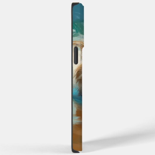 Australian Terrier Beach Surfing Painting Case-Mate iPhone Hülle (Rückseite / Rechts)