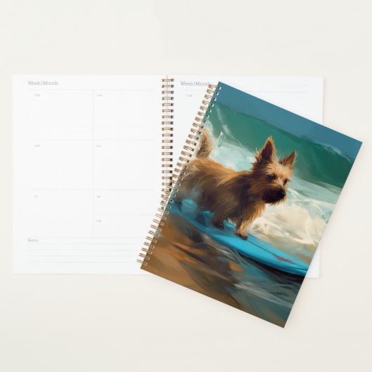 Australian Terrier Beach Surfing Painting Planer (Anzeige)