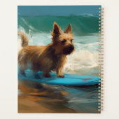 Australian Terrier Beach Surfing Painting Planer (Rückseite)