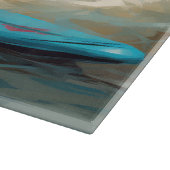 Australian Terrier Beach Surfing Painting Schneidebrett (Ecke)