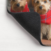 Australian Terrier by Fireplace Christmas Mousepad (Ecke)
