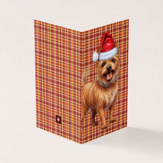 Australian Terrier Christmas Dog Holiday Kariert (Vorderseite)