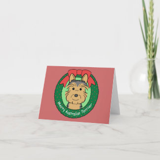 Australian Terrier Christmas Feiertagskarte