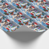 Australian Terrier Christmas Festive Snow Scene Geschenkpapier (Ecke)