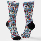 Australian Terrier Christmas Festive Snow Scene Socken (Gewinkelt)