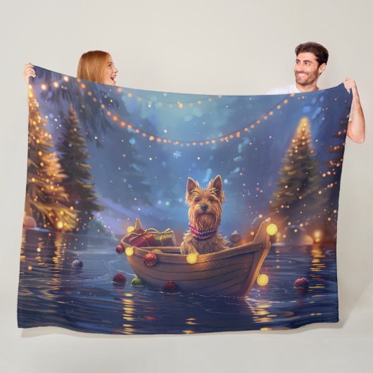 Australian Terrier Christmas Festive Voyage Fleecedecke (Beispiel)