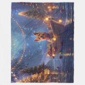 Australian Terrier Christmas Festive Voyage Fleecedecke (Vorderseite)