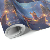 Australian Terrier Christmas Festive Voyage Geschenkpapier (Rolleneckpunkt)