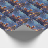 Australian Terrier Christmas Festive Voyage Geschenkpapier (Ecke)