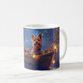 Australian Terrier Christmas Festive Voyage Kaffeetasse (VorderseiteRechts)