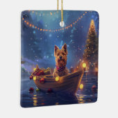 Australian Terrier Christmas Festive Voyage Keramikornament (Rechts)