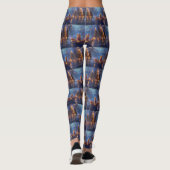Australian Terrier Christmas Festive Voyage Leggings (Rückseite)