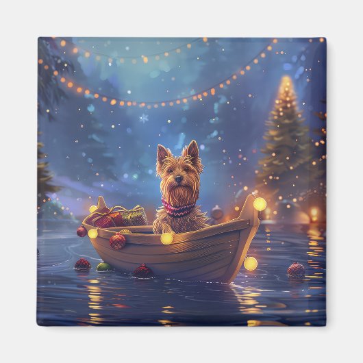 Australian Terrier Christmas Festive Voyage Magnet (Vorne)