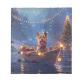 Australian Terrier Christmas Festive Voyage Notizblock (Vorderseite)